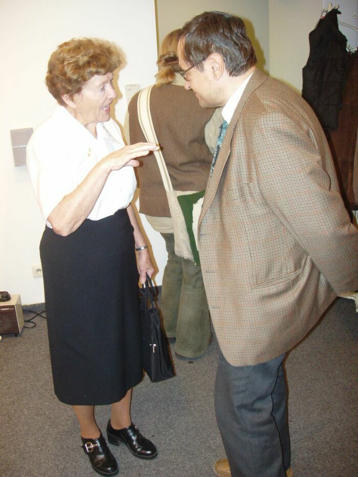 Na oslav 80. narozenin Galna v Praze s Galnovou sestrou Vrou